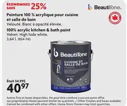 Home Hardware 100% acrylic kitchen & bath paint offer