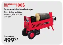 Home Hardware Electric log splitter offer