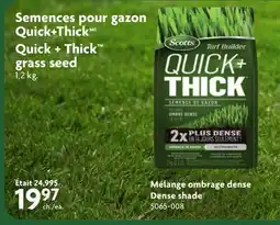 Home Hardware Quick + Thick grass seed offer