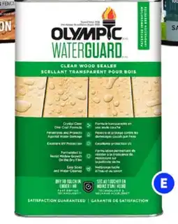 RONA OLYMPIC sizes of exterior paint and stain offer