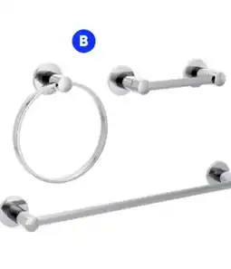 RONA 3-piece, chrome finish bathroom faucets and accessories offer