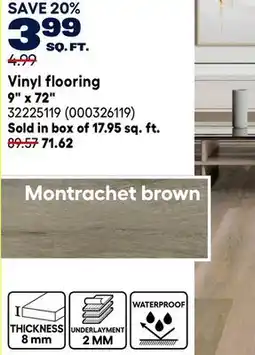 RONA Vinyl flooring 9 x 72 offer