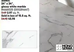 RONA MONO SERRA 24 x 24 Cava Carrara Tiles offer
