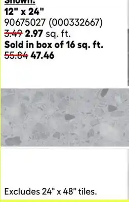 RONA 12 x 24 ARITZ floor tiles offer