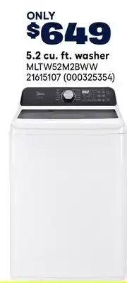 RONA Midea 5.2 cu. ft. washer offer