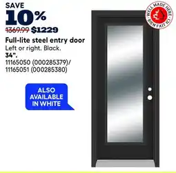 RONA Full-lite steel entry door offer