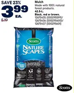 RONA Mulch Made with 100% natural forest products. 42.5-L. Black, red or brown offer