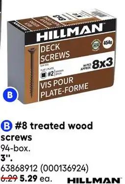 RONA HILLMAN #8 treated wood screws offer