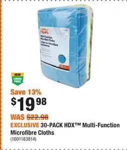 Home Depot EXCLUSIVE 30-PACK HDX Multi-Function Microfibre Cloths offer