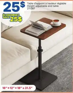 Rossy Height adjustable end table offer