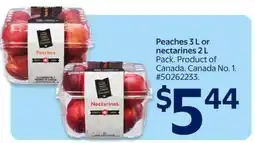Walmart Peaches 3 L or Nectarines 2 L offer