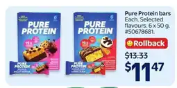 Walmart Pure Protein Bars offer