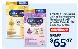 Walmart Enfamil A+ NeuroPro or NeuroPro Gentlease offer