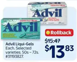 Walmart Advil Liqui-Gels offer