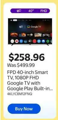 Walmart FPD 40-inch Smart TV offer