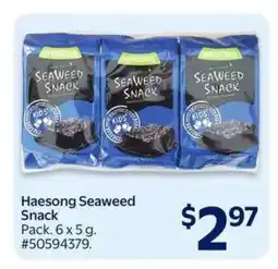 Walmart Haesong Seaweed Snack offer