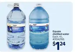 Walmart Equate Distilled Water offer