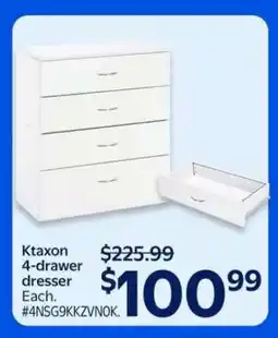 Walmart Ktaxon 4-drawer dresser offer