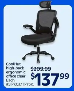 Walmart CoolHut high-back ergonomic office chair offer