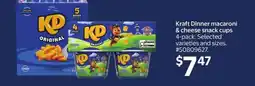Walmart Kraft Dinner macaroni & cheese snack cups 4-pack offer