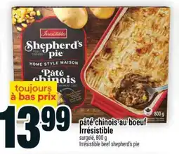 Super C PÂTÉ CHINOIS AU BOEUF IRRÉSISTIBLE offer