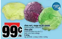 Super C chou vert, rouge ou de savoie offer