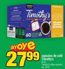 Super C CAPSULES DE CAFÉ TIMOTHY'S offer