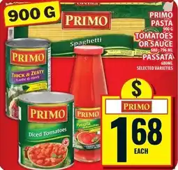 Food Basics Primo pasta tomatoes or sauce offer