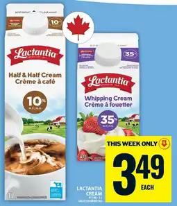 Food Basics Lactantia cream offer