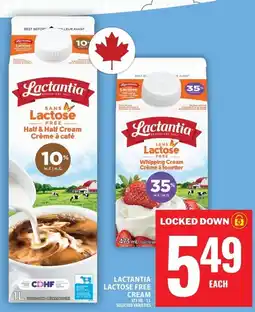 Food Basics Lactantia lactose free cream offer