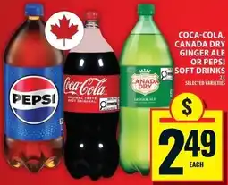 Food Basics Coca-Cola, Canada Dry Ginger Ale or Pepsi Soft Drinks offer