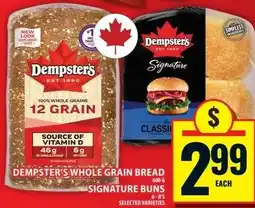 Food Basics Dempster's whole grain bread signature buns offer