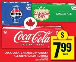 Food Basics Coca-Cola, Canada Dry Ginger Ale or Pepsi soft drinks offer