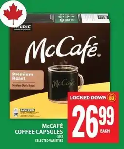 Food Basics McCafé coffee capsules offer