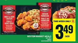 Food Basics Boston market meals offer