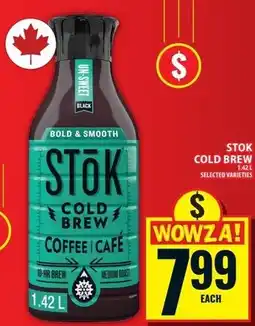 Food Basics Stok cold brew coffee cafe offer