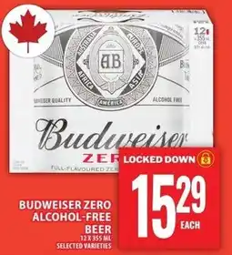 Food Basics Budweiser zero alcohol-free beer offer