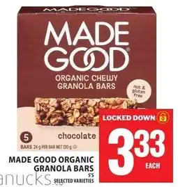 Food Basics Made good organic chewy granola bars chocolate offer