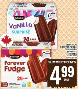 Food Basics Selection forever fudge or vanilla surprise ice bars offer