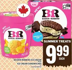 Food Basics Baskin Robbins ice cream sandwiches offer