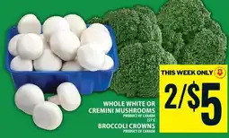 Food Basics Whole white or cremini mushrooms offer
