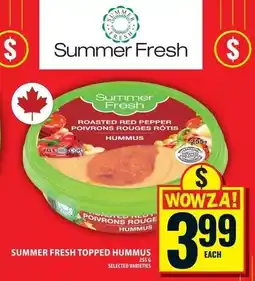 Food Basics Summer Fresh topped hummus offer