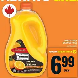 Food Basics Irresistible orange juice offer