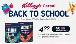 Sobeys Kellogg's Vector Granola Cereal offer