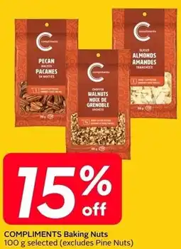 Sobeys Compliments Baking Nuts offer