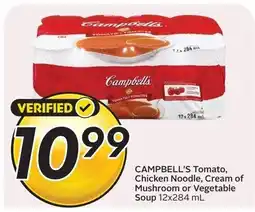 Sobeys Campbell's Tomato, Chicken Noodle, Cream of Mushroom or Vegetable Soup offer
