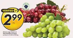 Sobeys Extra Large Green or Red Seedless Grapes offer