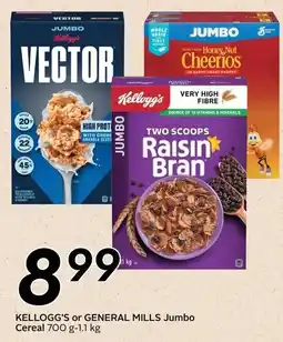 Sobeys Kellogg's or General Mills Jumbo Cereal offer