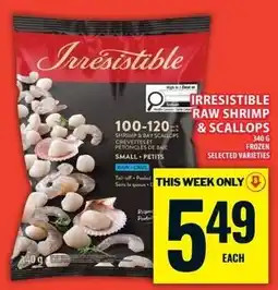 Food Basics Irresistible raw shrimp & scallops offer