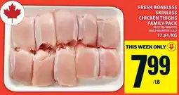 Food Basics Fresh boneless skinless chicken thighs offer